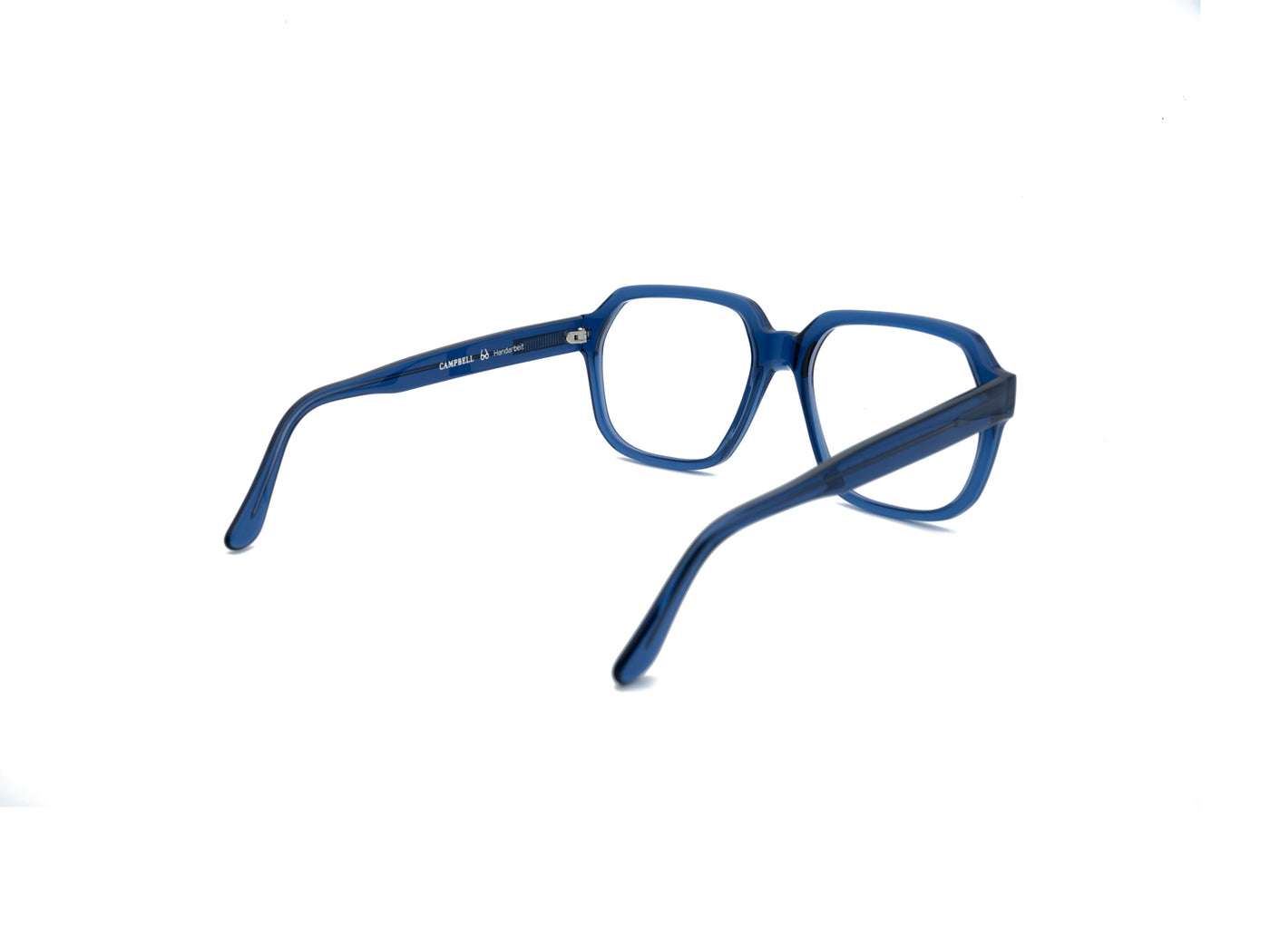 Campbell BO 089 – Retro-Brille mit markanter 70er-Jahre Form in Blau, Acetatfassung, Hinteransicht