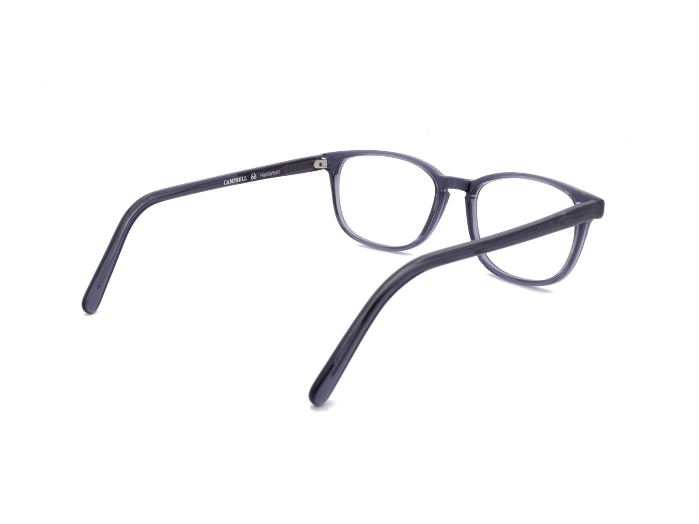 Campbell CO 12703 – feine Acetatfassung in Blau-Grau, Hinteransicht