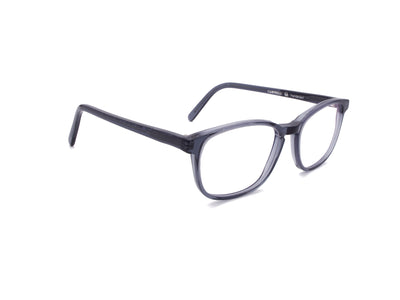 Campbell CO 12703 – feine Acetatfassung in Blau-Grau, Seitenansicht.