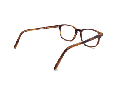 Campbell CO 12703 – schmale rechteckige Acetatbrille in Braun, Hinteransicht