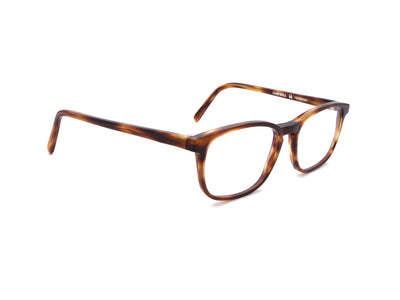 Campbell CO 12703 – schmale rechteckige Acetatbrille in Braun, seitenansicht
