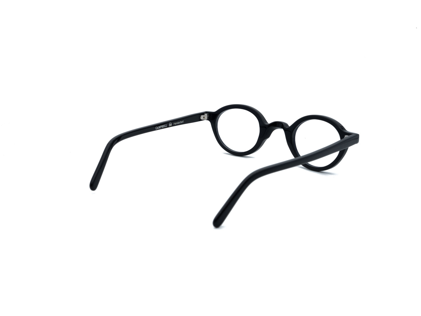 Campbell CO 2016j – klassische schwarze Acetat-Lesebrille, Jubiläumsmodell, Rückansicht
