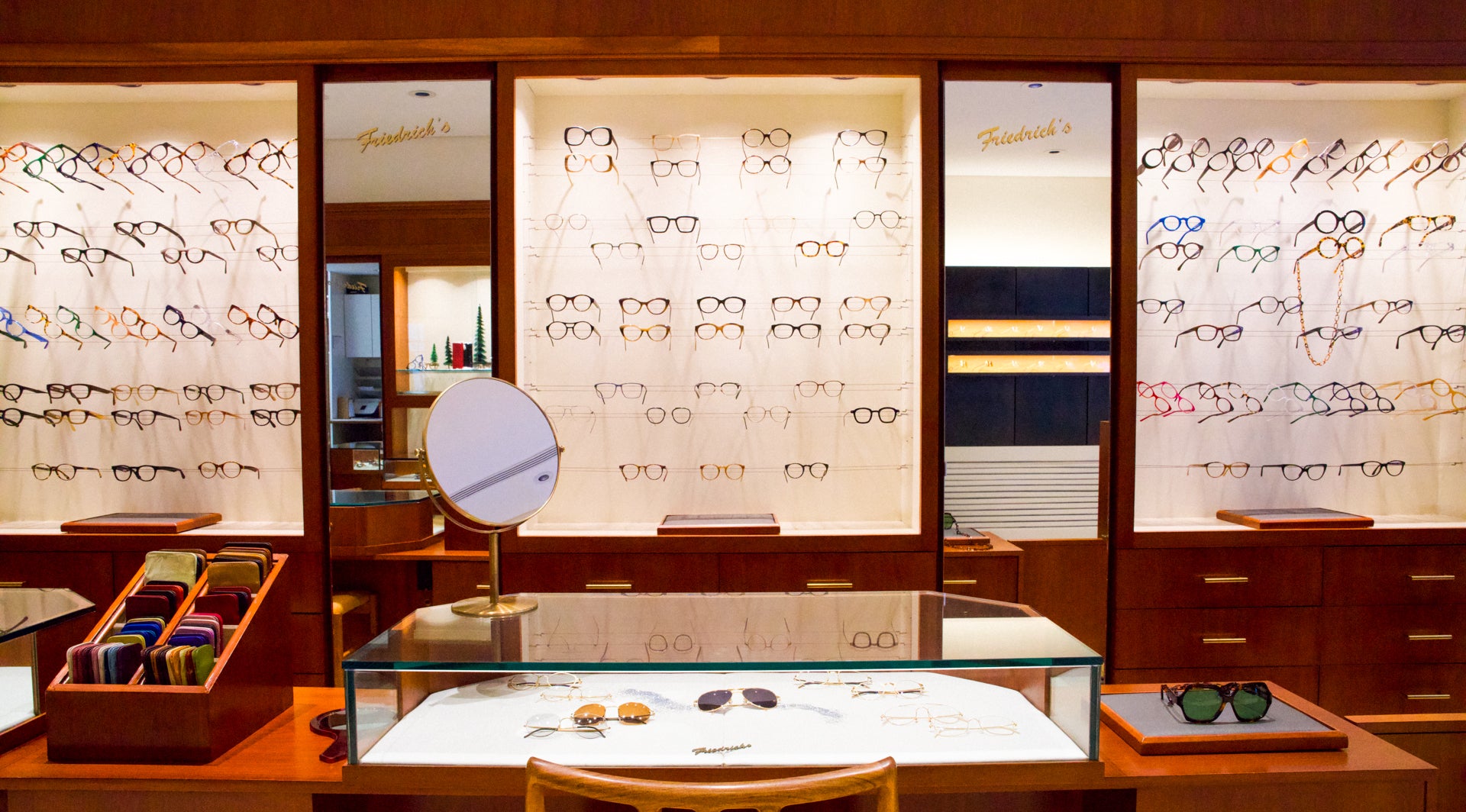 Luxury eyewear shopping experience at Friedrichs Optik boutique in New York